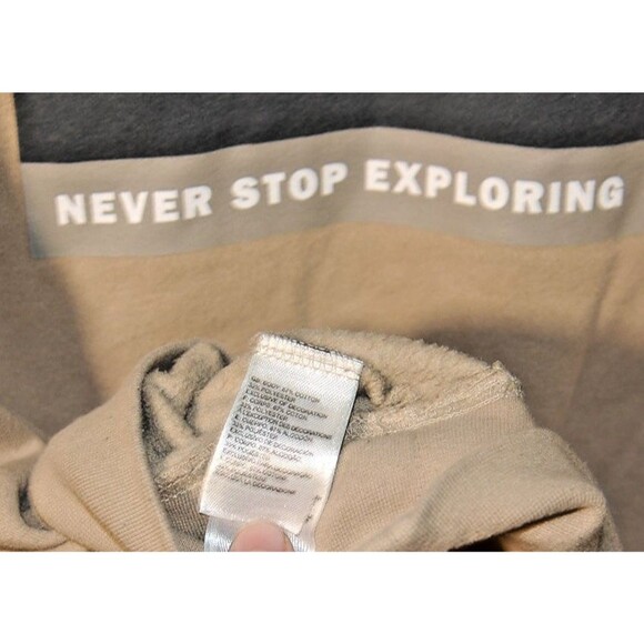 THE NORTH FACE Never Stop Exploring Box Logo Hoodie Sz Small - Tan - Picture 5 of 5